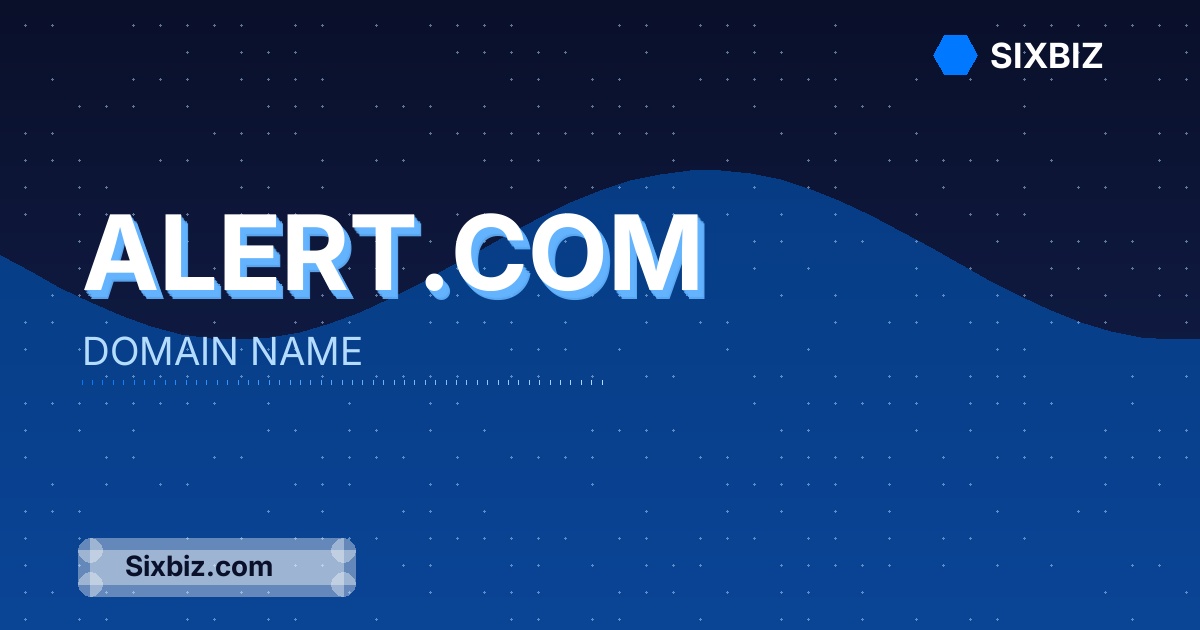 Alert.com - Premium Domain Name For Sale