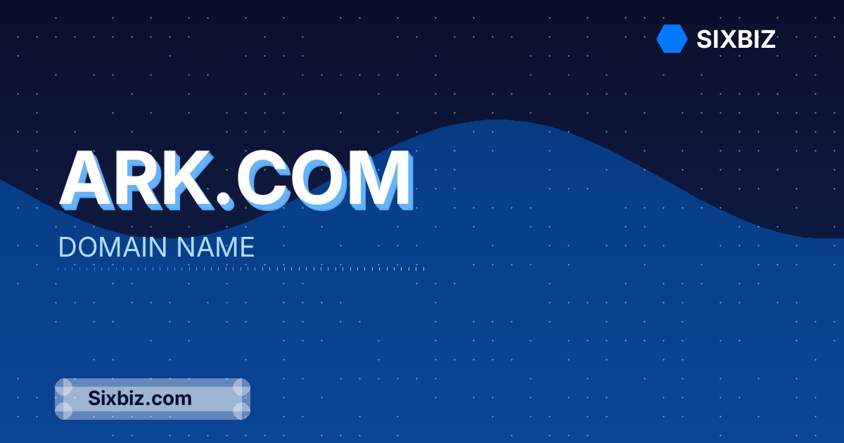Ark.com - Premium Domain Name For Sale