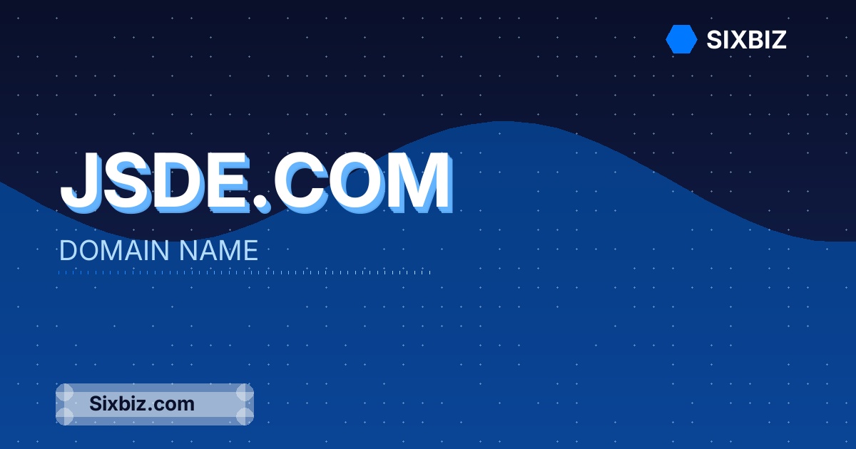 Jsde.com - Premium Domain Name For Sale