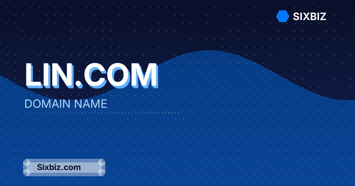 Lin.com - Premium Domain Name For Sale