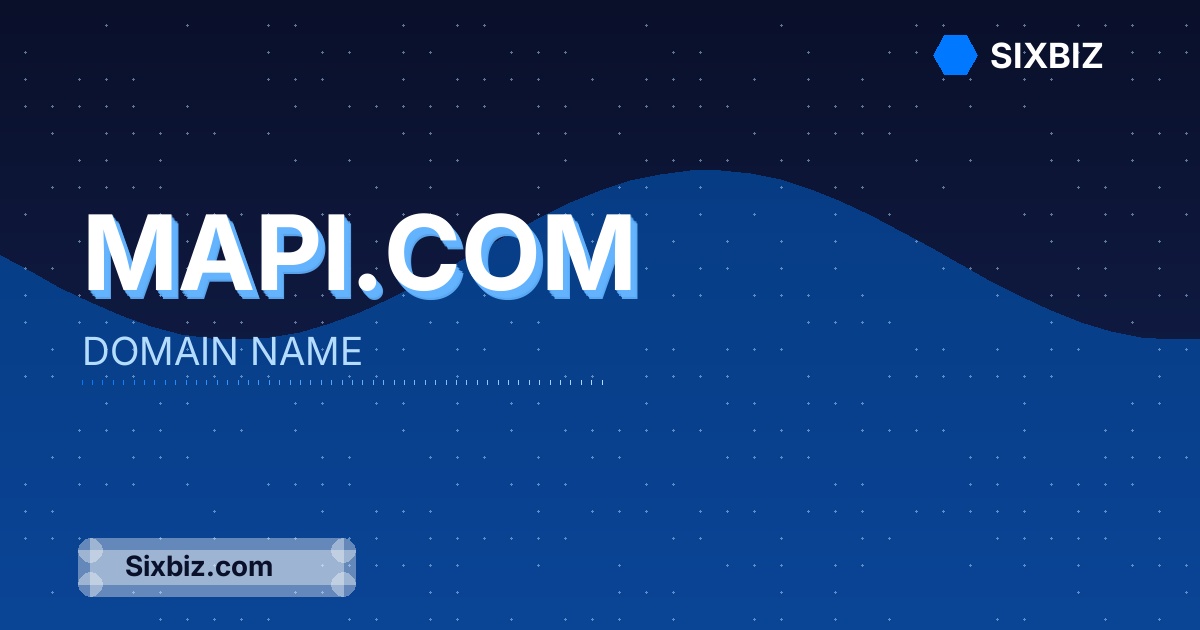 Mapi.com - Premium Domain Name For Sale