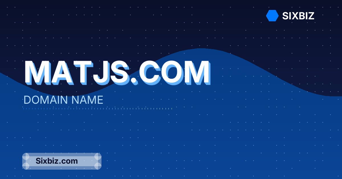 Matjs.com - Premium Domain Name For Sale