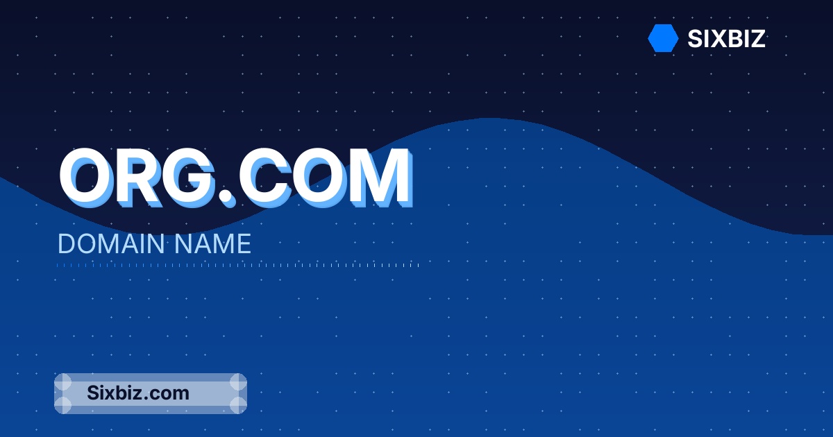 Org.com - Premium Domain Name For Sale