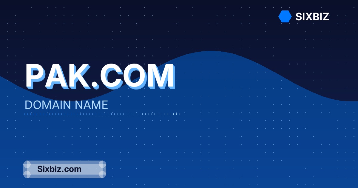 Pak.com - Premium Domain Name For Sale