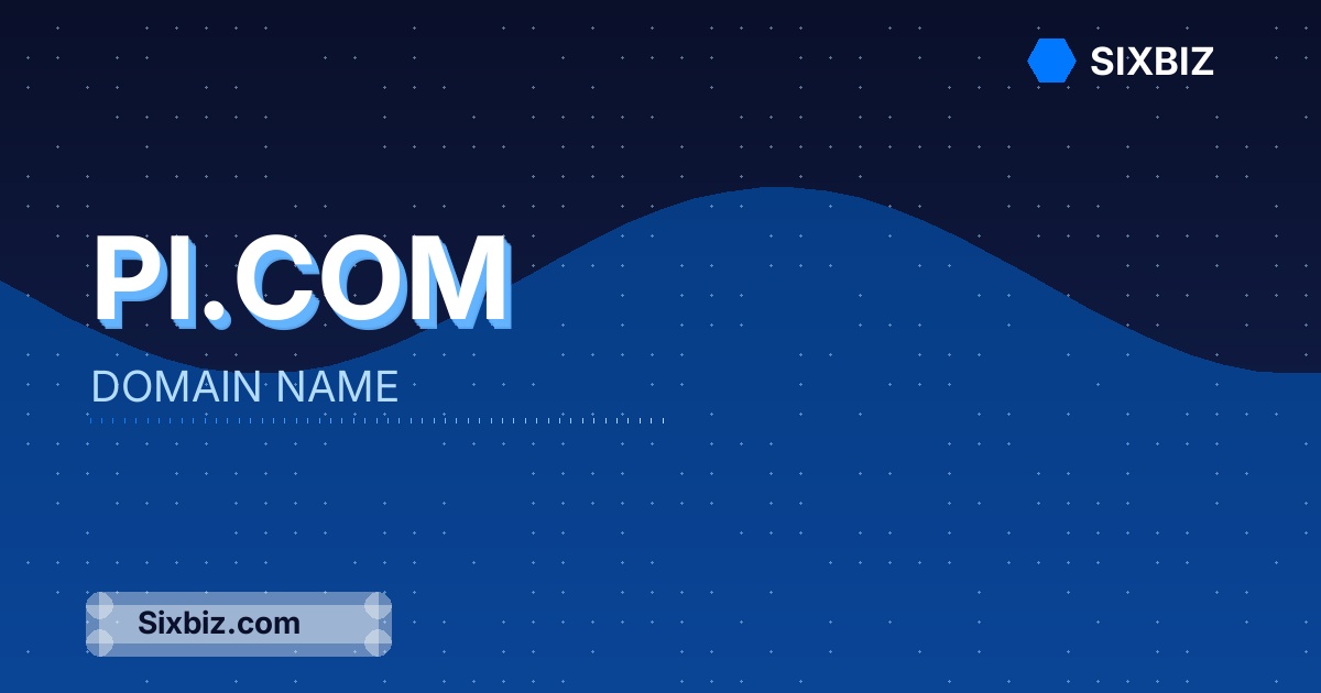 Pi.com - Premium Domain Name For Sale