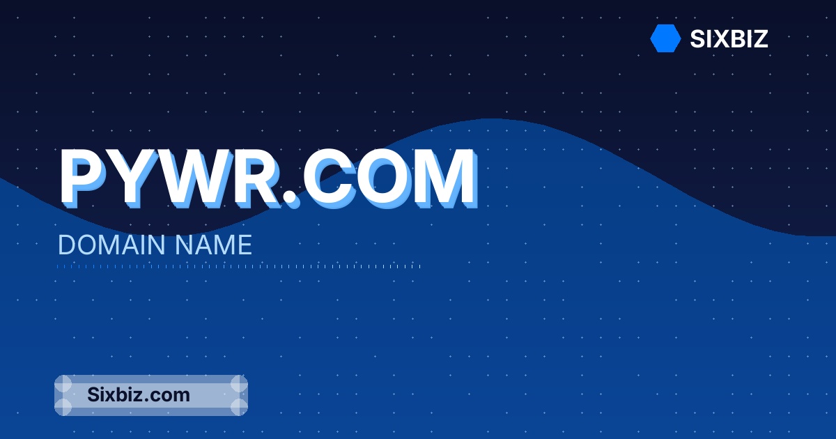 Pywr.com - Premium Domain Name For Sale