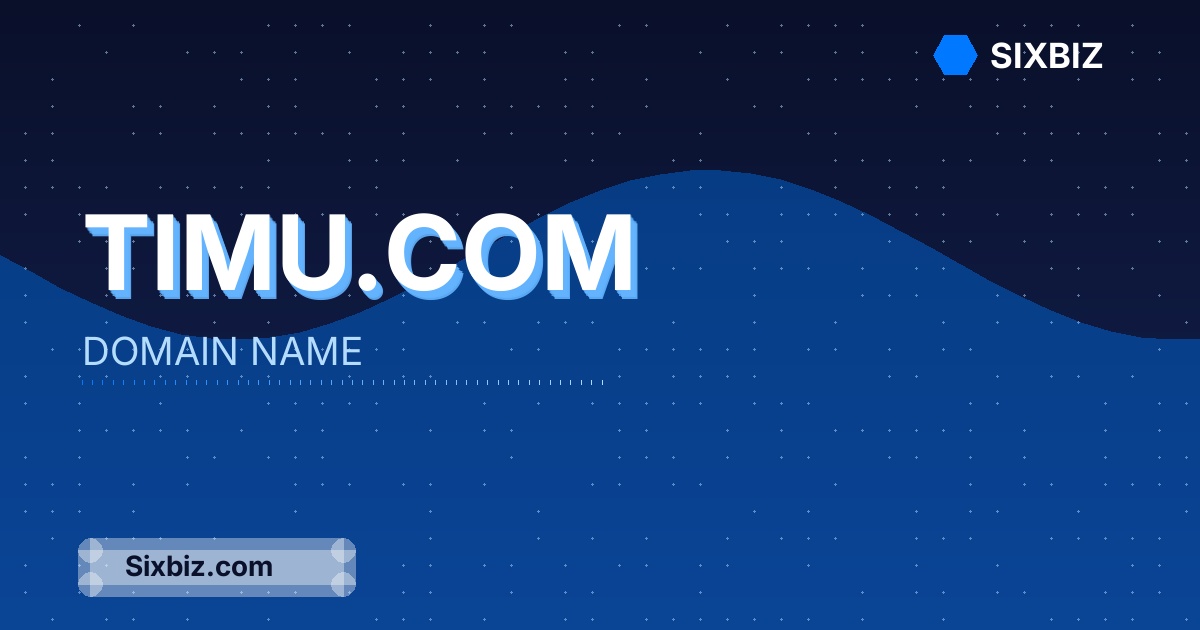 Timu.com - Premium Domain Name For Sale