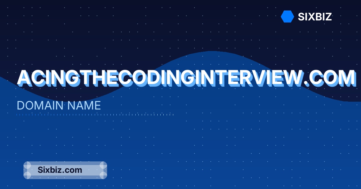 acingthecodinginterview.com - Premium Domain Name For Sale
