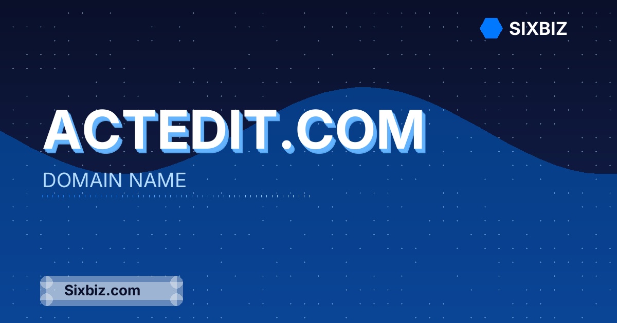 actedit.com - Premium Domain Name For Sale
