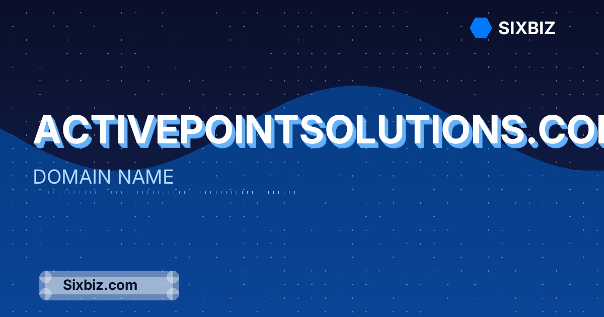 activepointsolutions.com - Premium Domain Name For Sale
