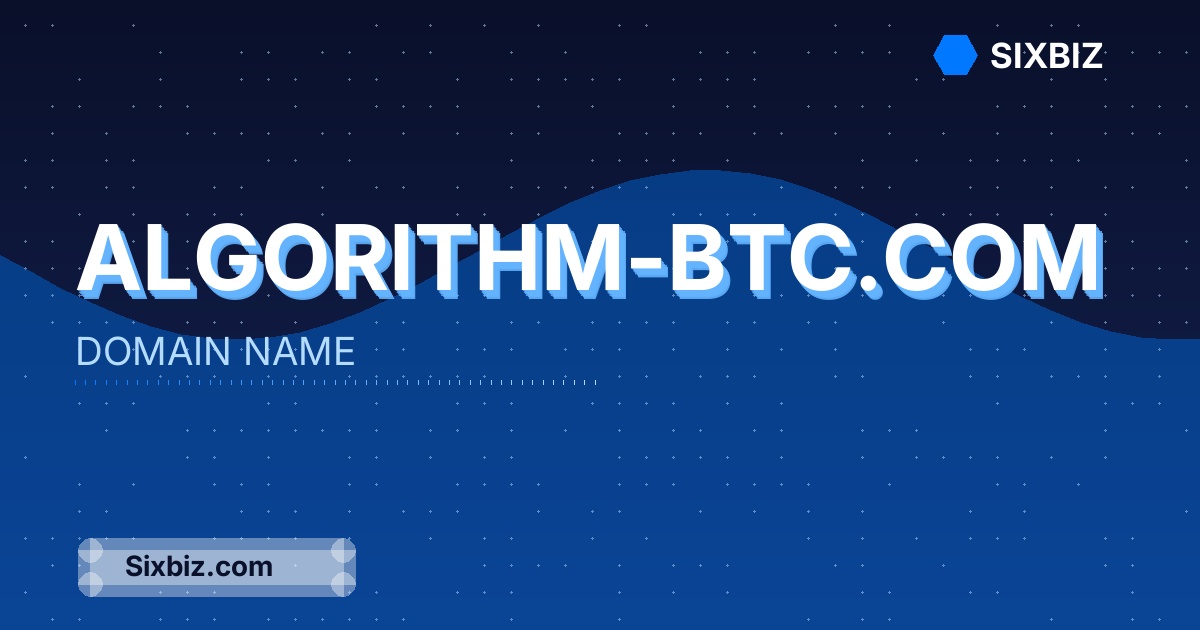 algorithm-btc.com - Premium Domain Name For Sale