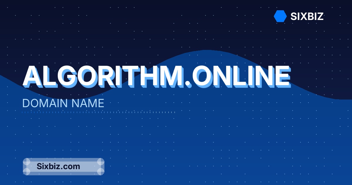 algorithm.online - Premium Domain Name For Sale