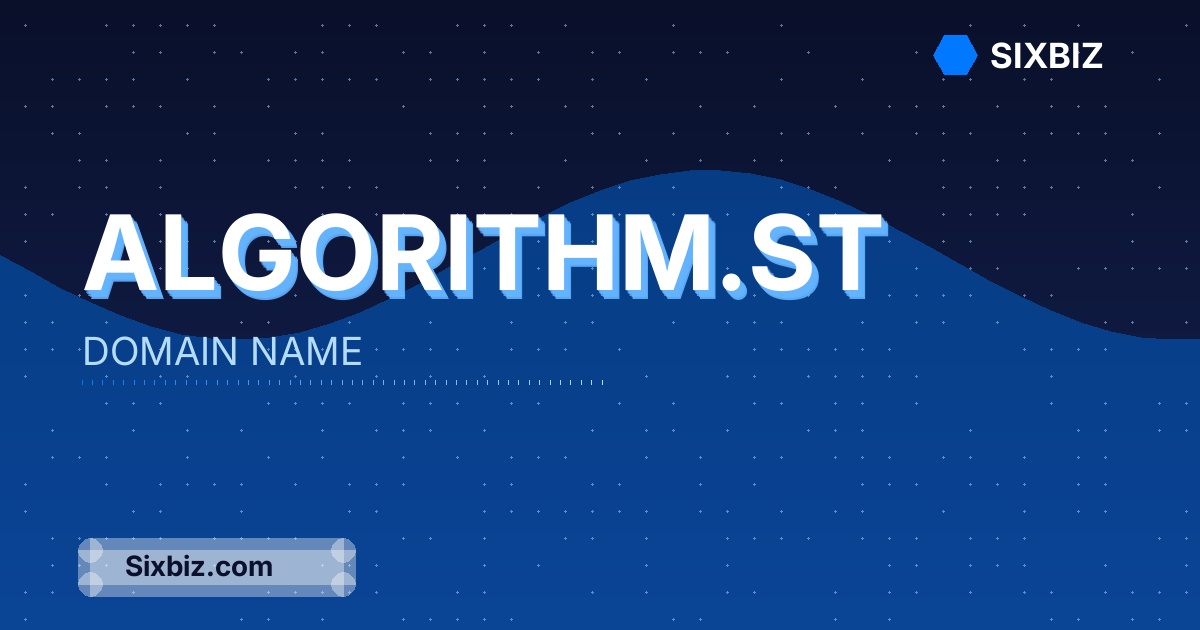 algorithm.st - Premium Domain Name For Sale