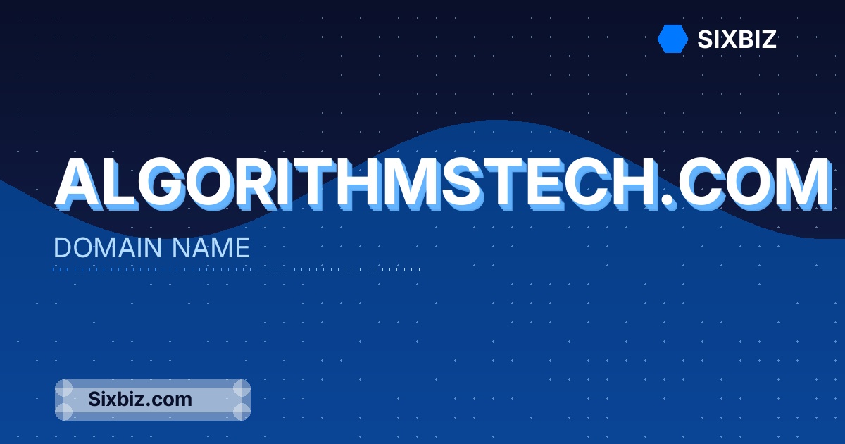 algorithmstech.com - Premium Domain Name For Sale