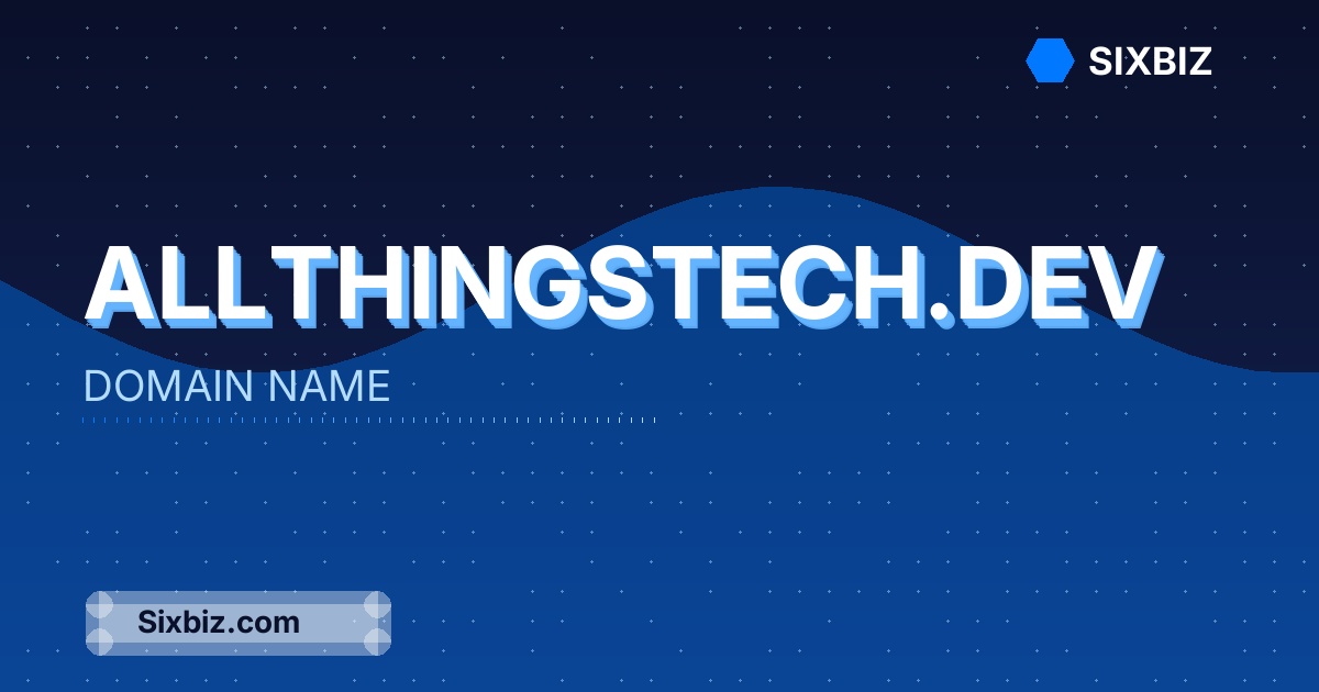 allthingstech.dev - Premium Domain Name For Sale