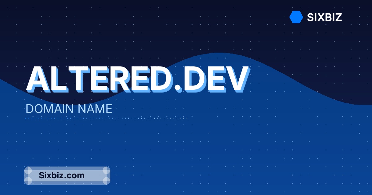 altered.dev - Premium Domain Name For Sale