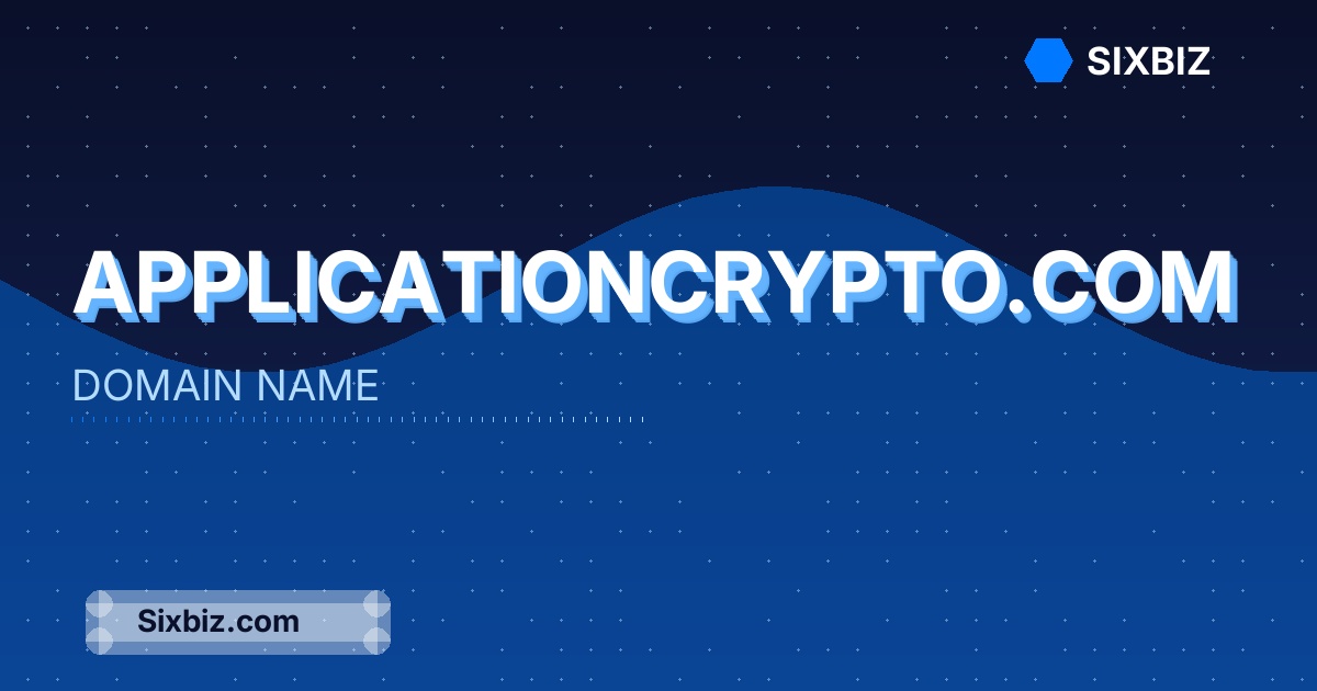 applicationcrypto.com - Premium Domain Name For Sale