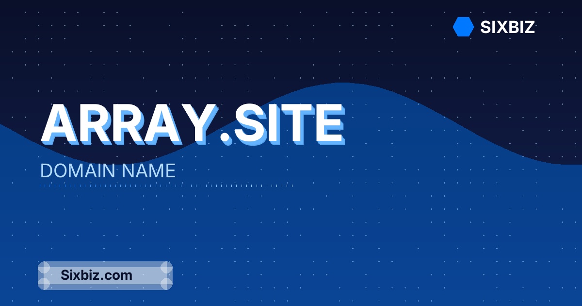 array.site - Premium Domain Name For Sale