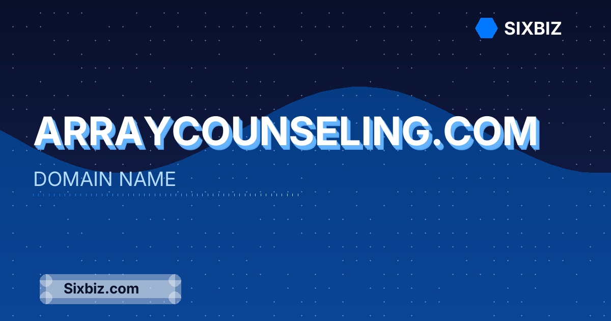 arraycounseling.com - Premium Domain Name For Sale