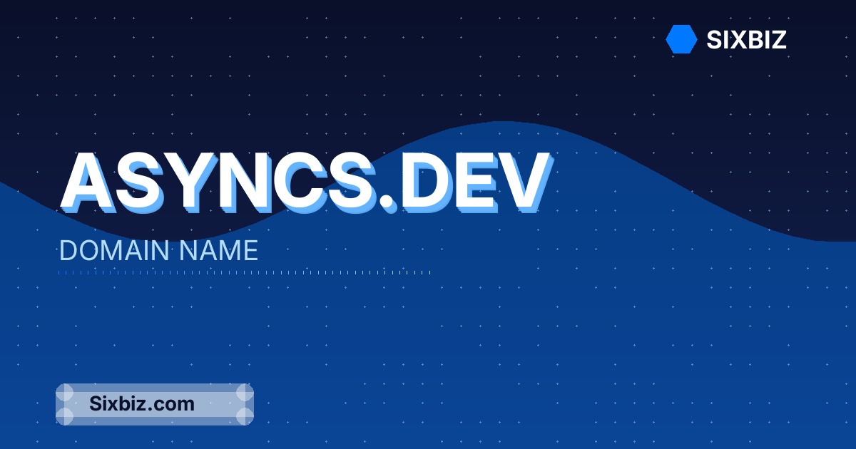 asyncs.dev - Premium Domain Name For Sale