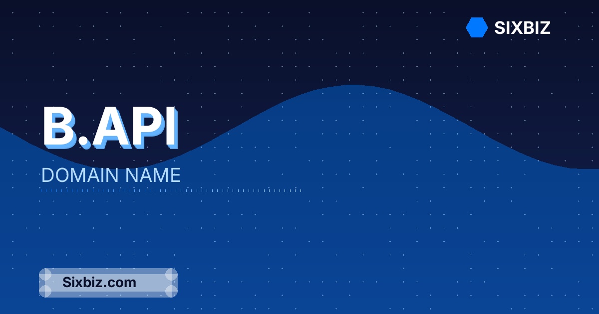 b.api - Premium Domain Name For Sale