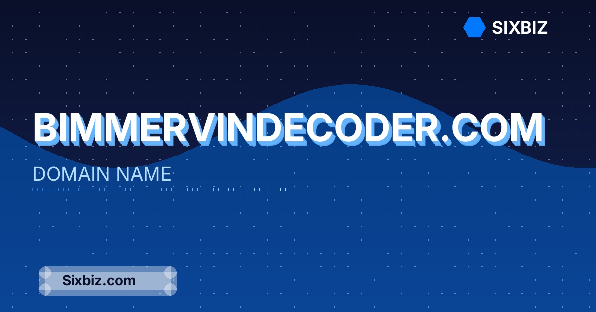 bimmervindecoder.com - Premium Domain Name For Sale