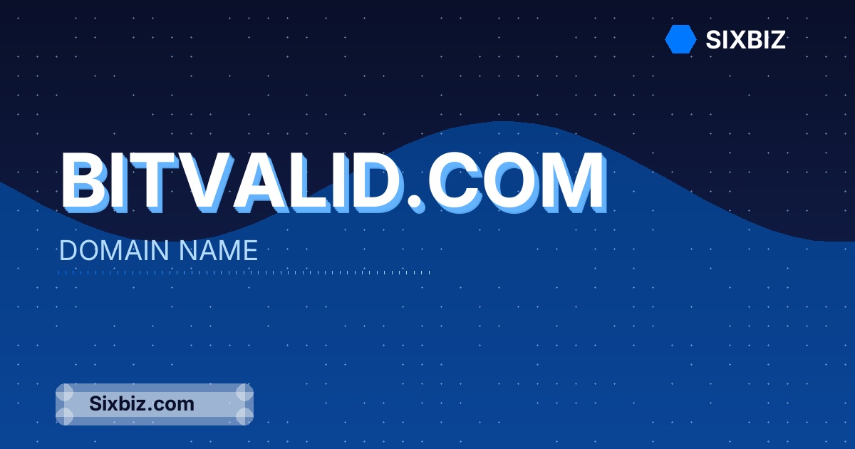 bitvalid.com - Premium Domain Name For Sale