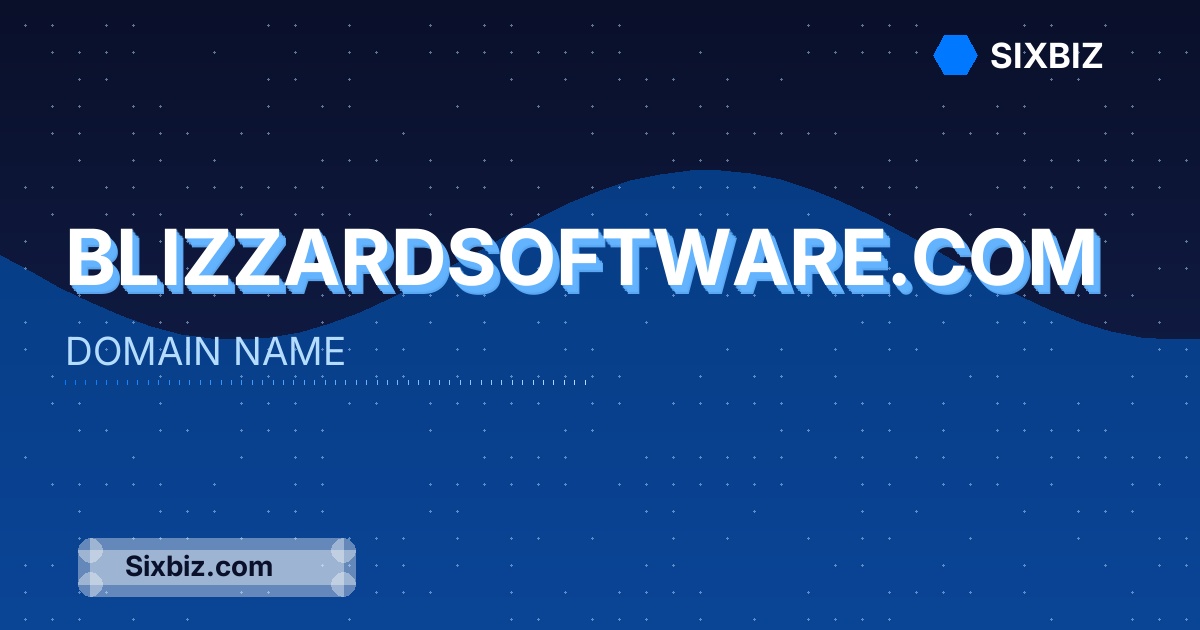 blizzardsoftware.com - Premium Domain Name For Sale