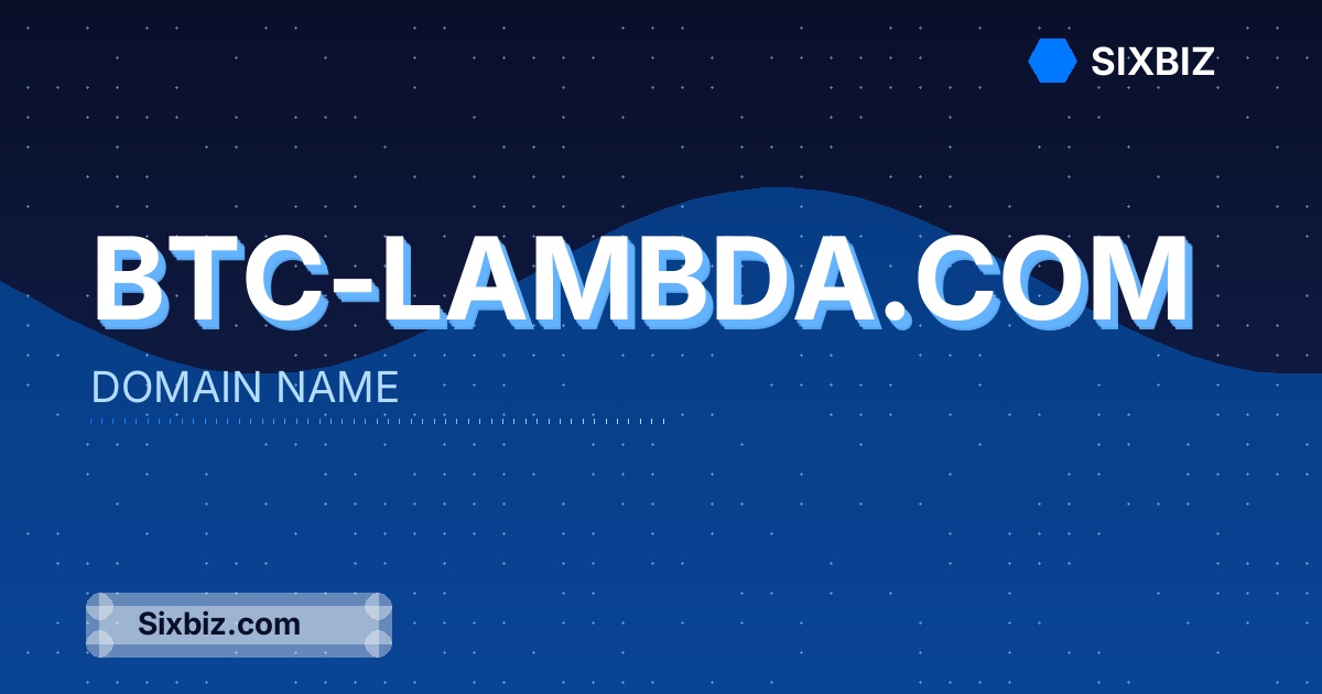 btc-lambda.com - Premium Domain Name For Sale