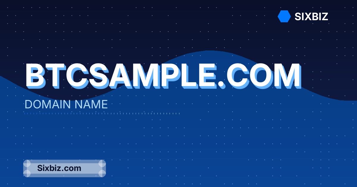 btcsample.com - Premium Domain Name For Sale