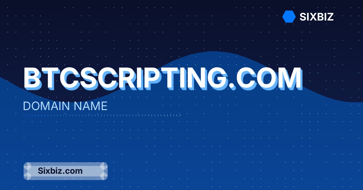 btcscripting.com - Premium Domain Name For Sale