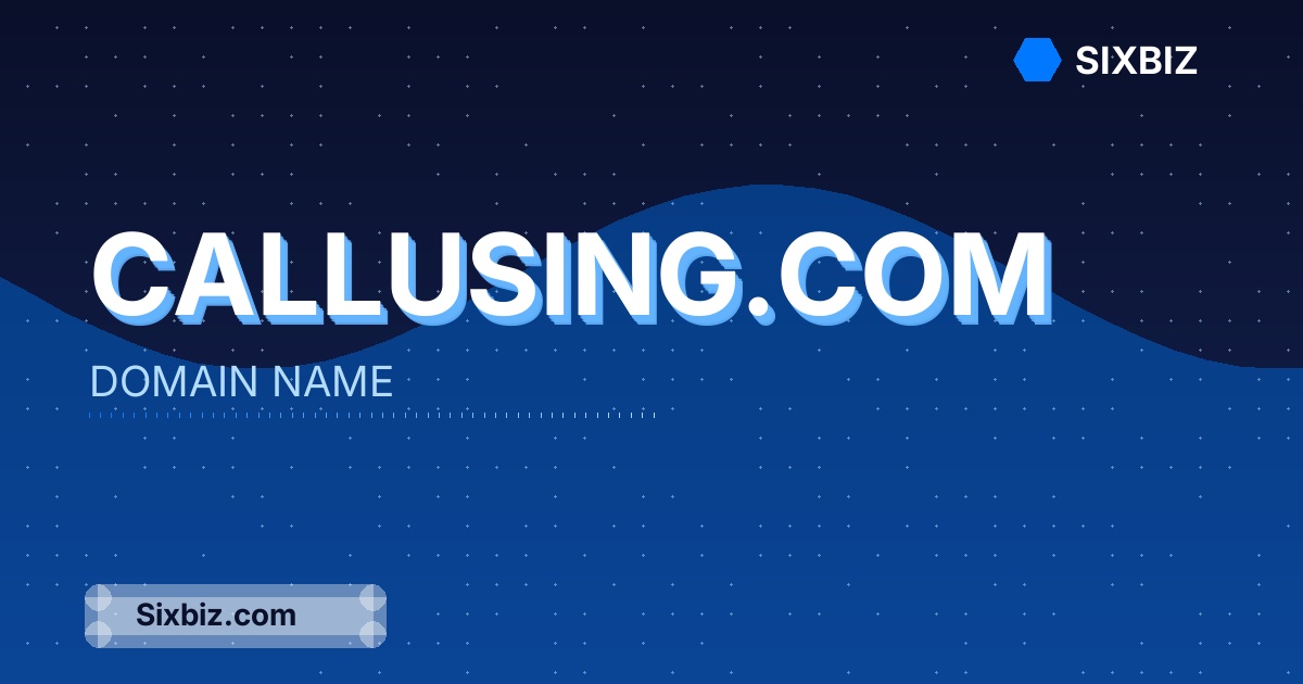 callusing.com - Premium Domain Name For Sale