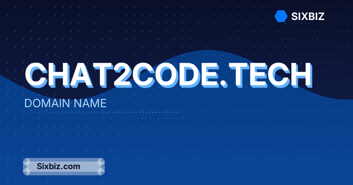 chat2code.tech - Premium Domain Name For Sale
