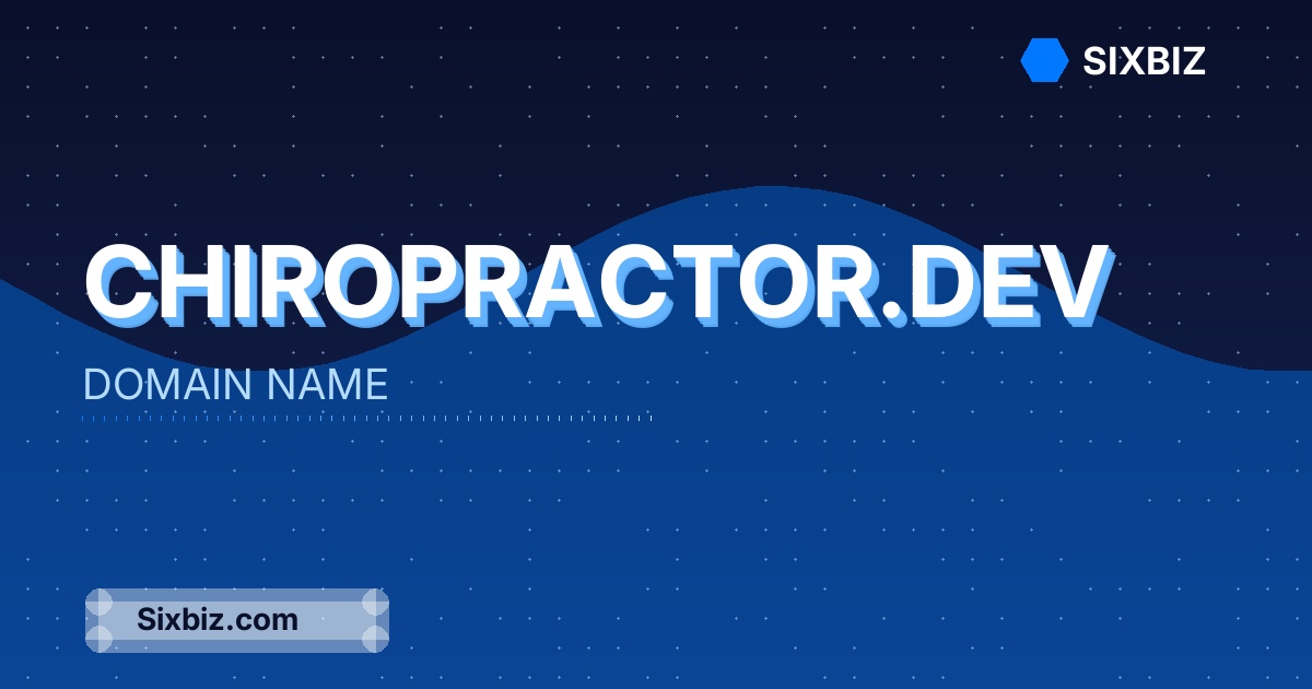 chiropractor.dev - Premium Domain Name For Sale