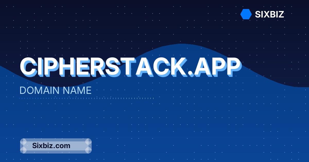 cipherstack.app - Premium Domain Name For Sale