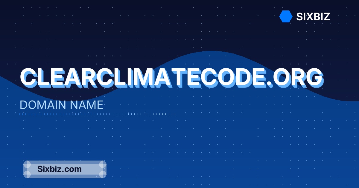 clearclimatecode.org - Premium Domain Name For Sale