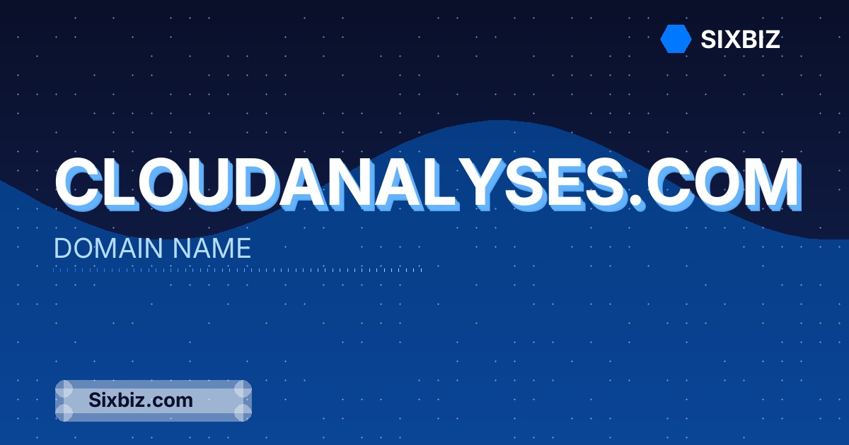 cloudanalyses.com - Premium Domain Name For Sale