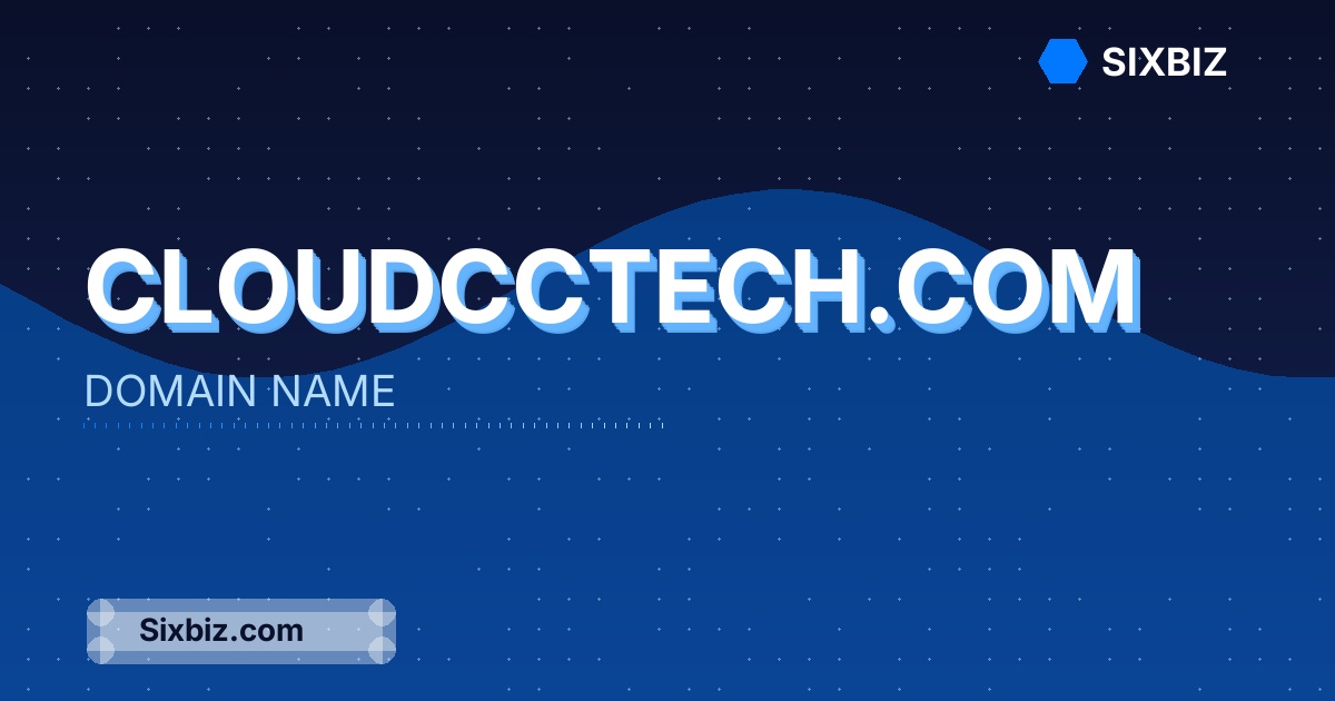 cloudcctech.com - Premium Domain Name For Sale