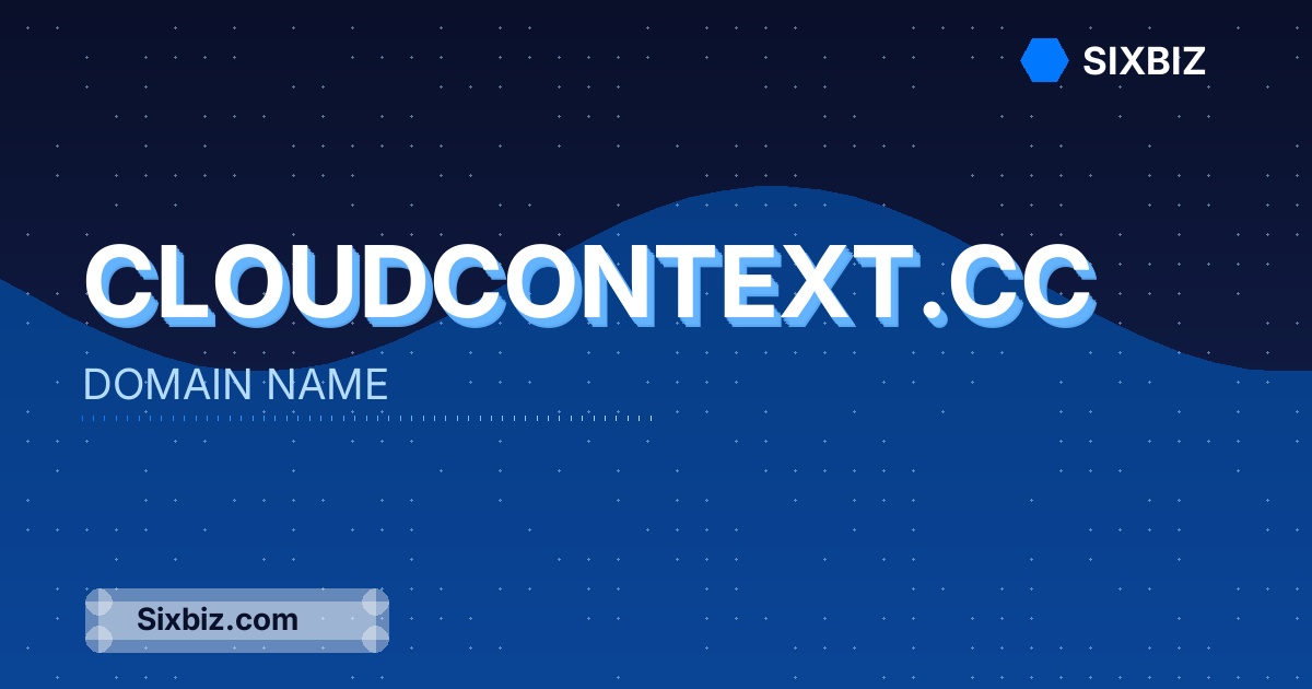 cloudcontext.cc - Premium Domain Name For Sale