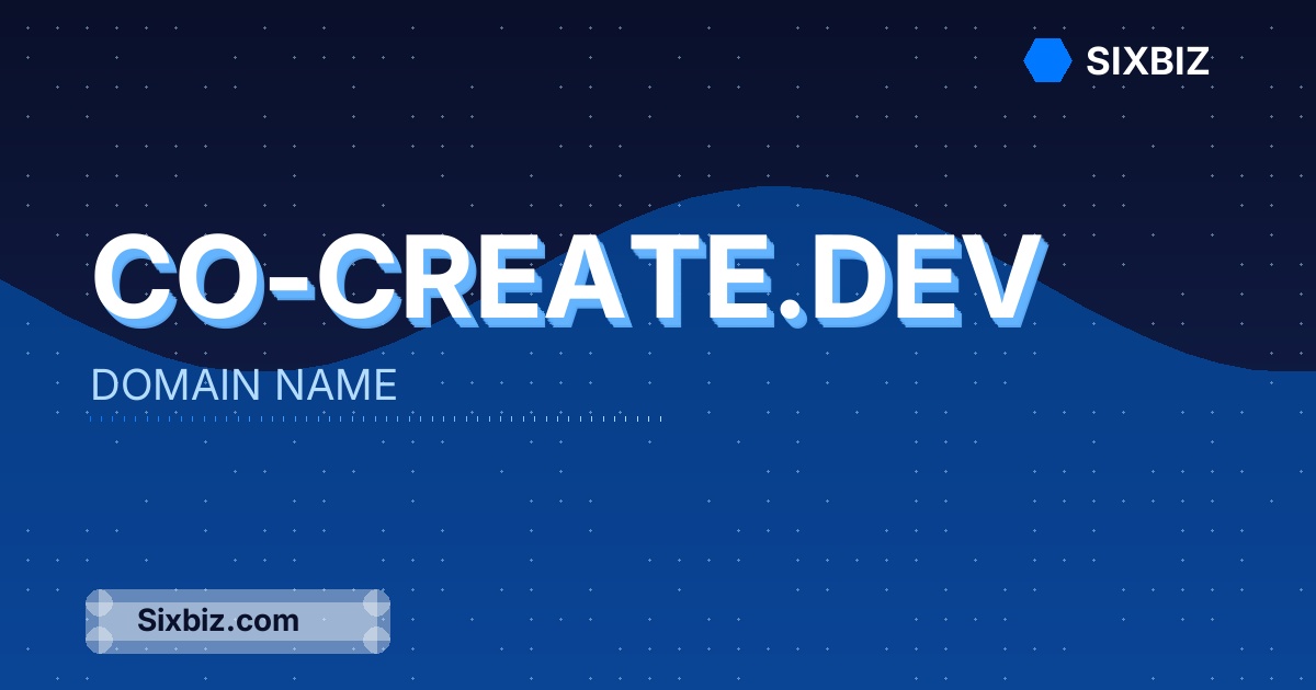 co-create.dev - Premium Domain Name For Sale