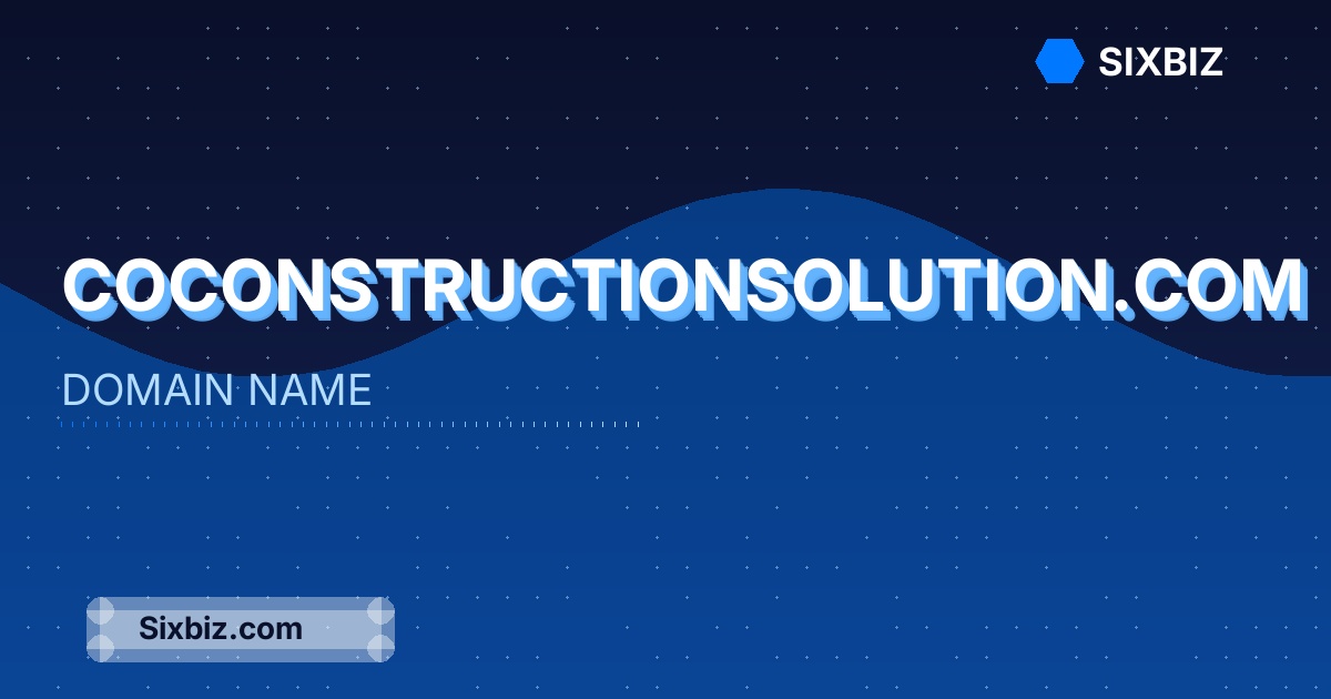 coconstructionsolution.com - Premium Domain Name For Sale