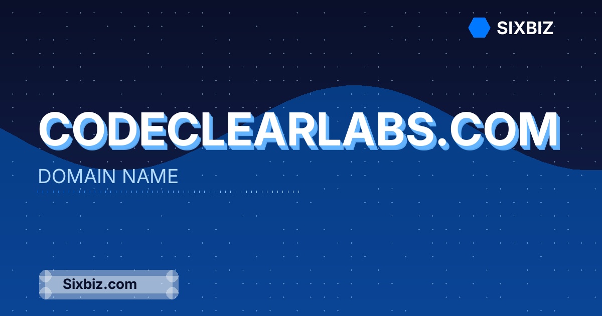 codeclearlabs.com - Premium Domain Name For Sale