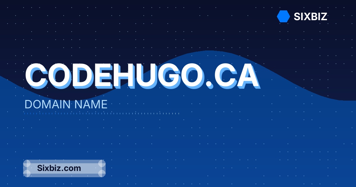 codehugo.ca - Premium Domain Name For Sale