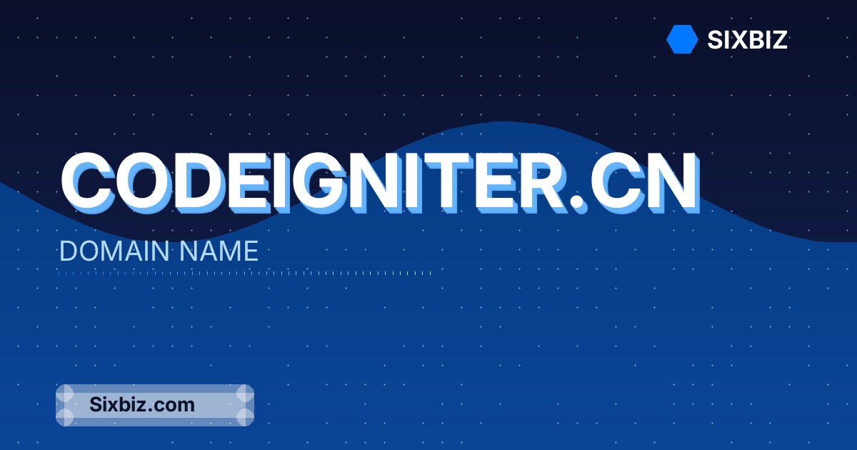 codeigniter.cn - Premium Domain Name For Sale