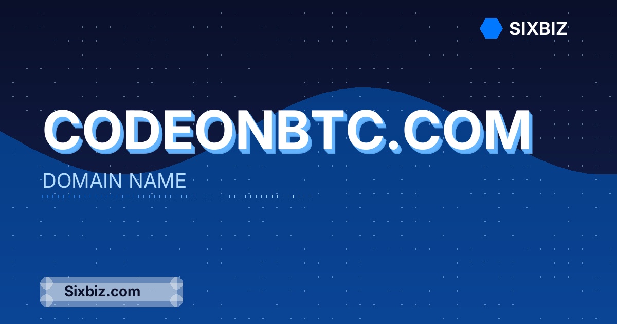 codeonbtc.com - Premium Domain Name For Sale
