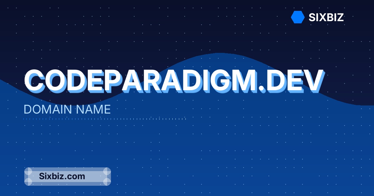codeparadigm.dev - Premium Domain Name For Sale