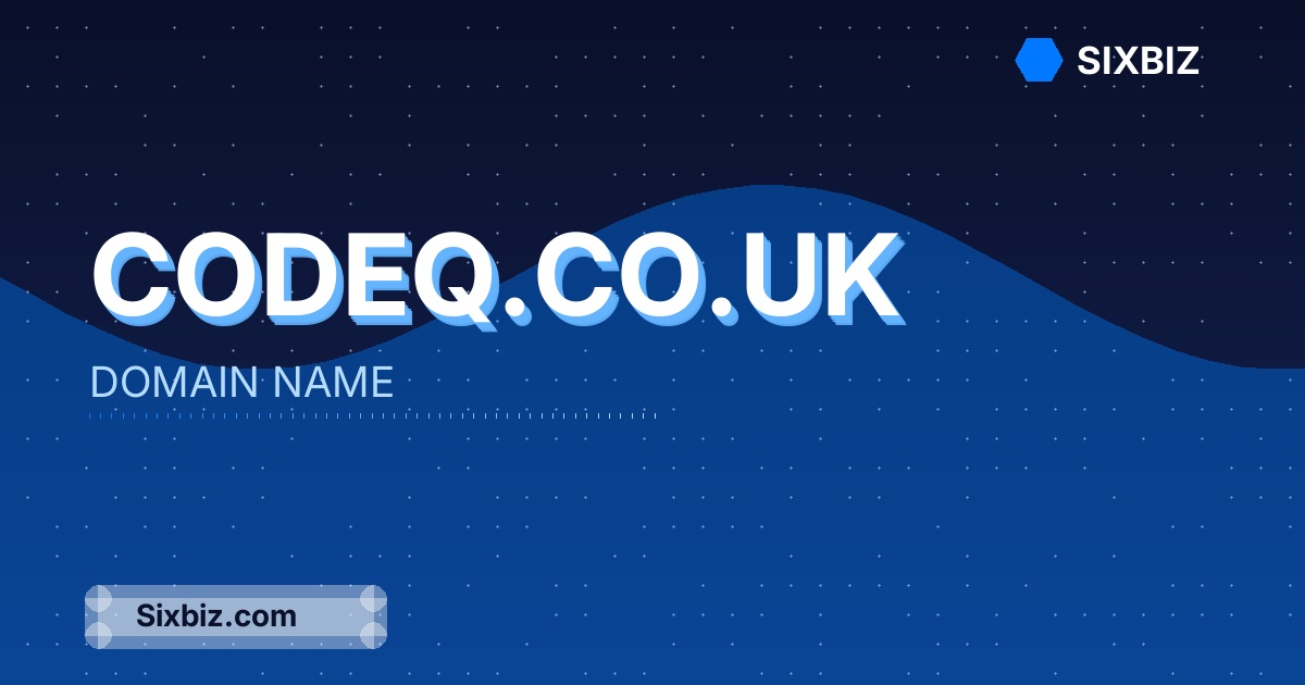codeq.co.uk - Premium Domain Name For Sale