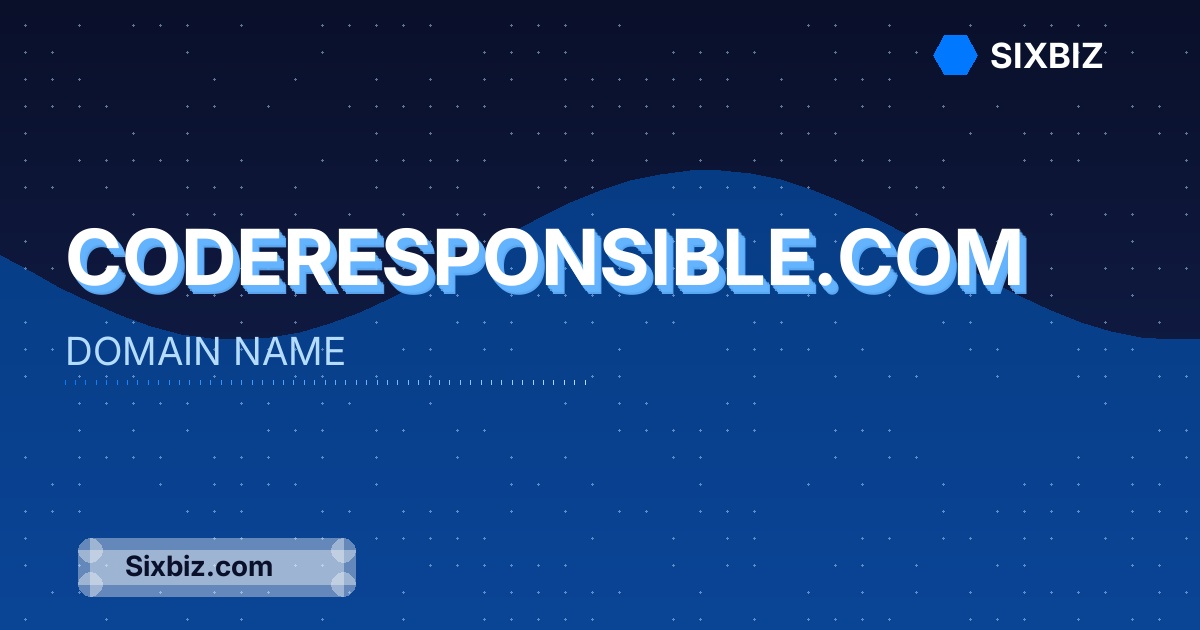 coderesponsible.com - Premium Domain Name For Sale