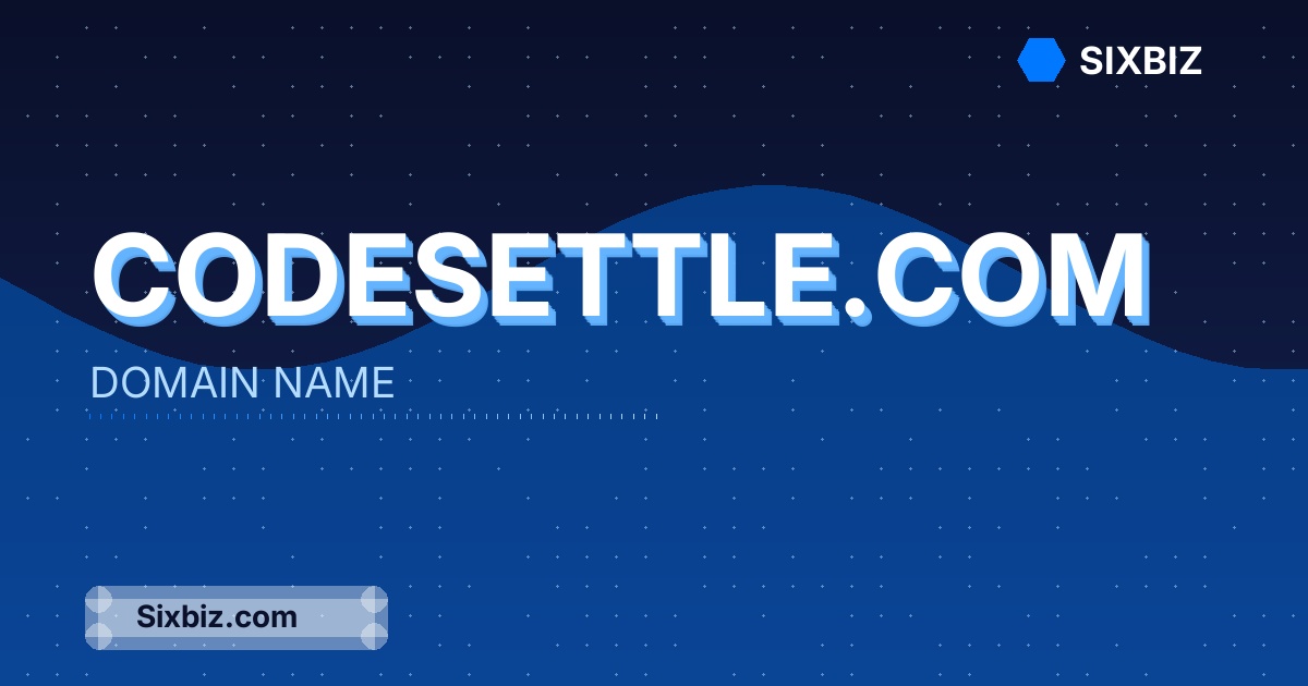 codesettle.com - Premium Domain Name For Sale