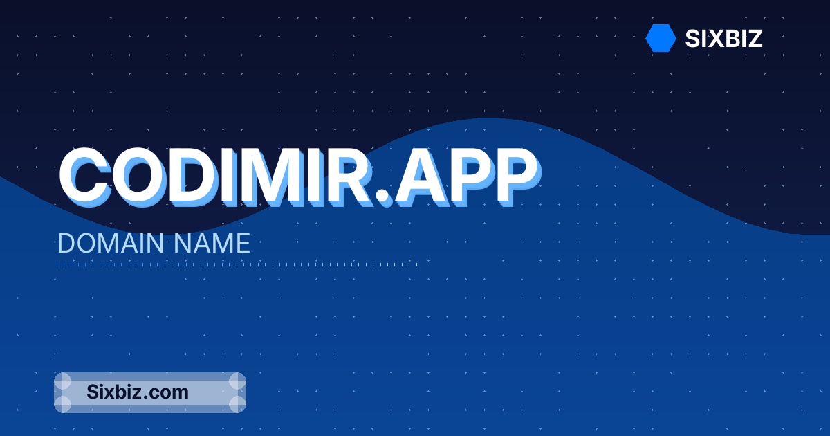 codimir.app - Premium Domain Name For Sale